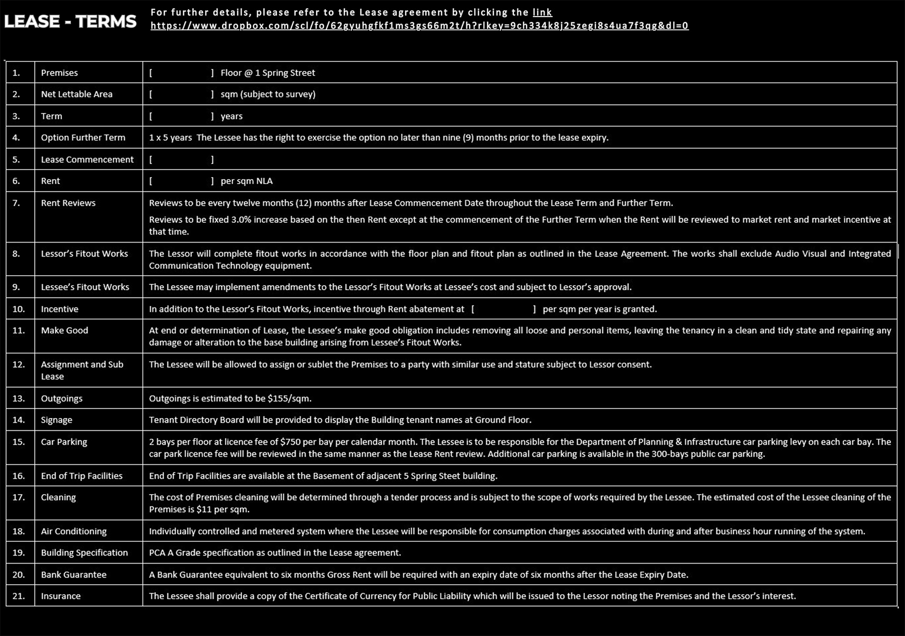 Lease Terms
